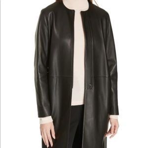 Vince lamb skin leather coat
